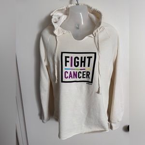 NWT Women’s Sweatshirt Hoodie Soft Size XS In-Shape Fight Cancer Cream Color